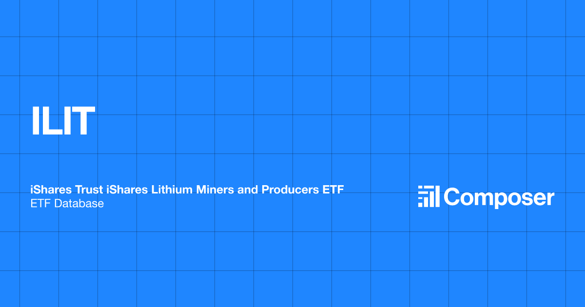 Apparatet bestå Autonomi ILIT) iShares Trust iShares Lithium Miners and Producers ETF ETF  performance metrics – Composer